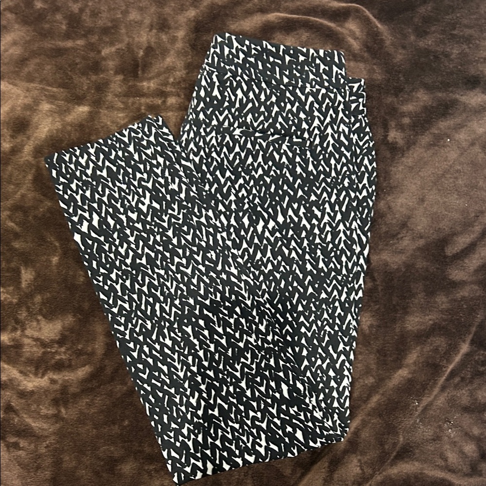Express Black and White Graphic Pants